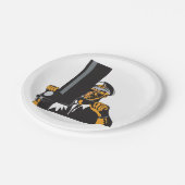 Nautische onderzeebootkapitein met periscoop papieren bordje (Gekanteld)