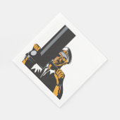 Nautische onderzeebootkapitein met periscoop servet (Hoek)