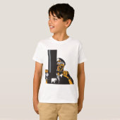 Nautische onderzeebootkapitein met periscoop t-shirt (Voorkant volledig)