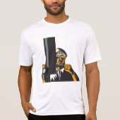 Nautische onderzeebootkapitein met periscoop t-shirt (Voorkant)