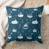 Nautische onderzeeër en bootprint kussen (Deken)