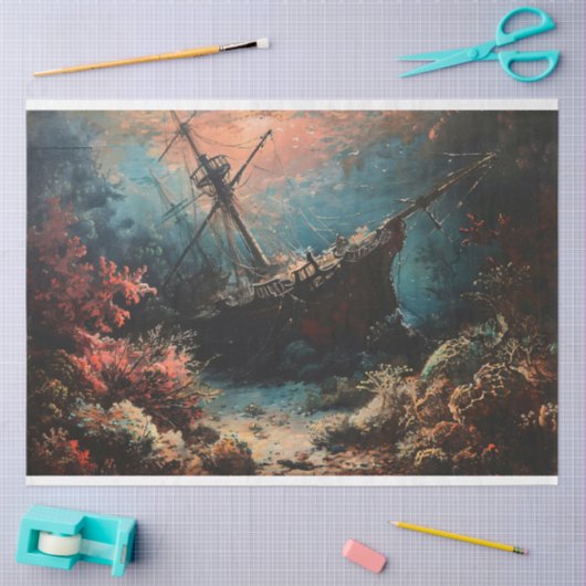 nautische ontkoppeling van het gezonken schip tissuepapier (Craft)