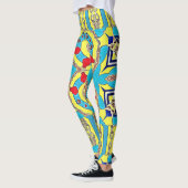NAUTISCHE ONTWERPER COLLAGE LEGGINGS (Links)
