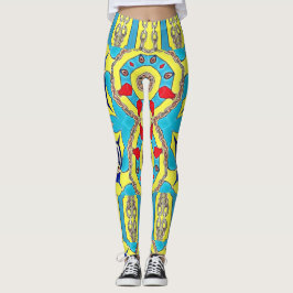 NAUTISCHE ONTWERPER COLLAGE LEGGINGS