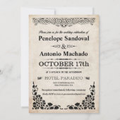  nautische ouderwetse huwelijksuitnodigingen kaart (Achterkant)