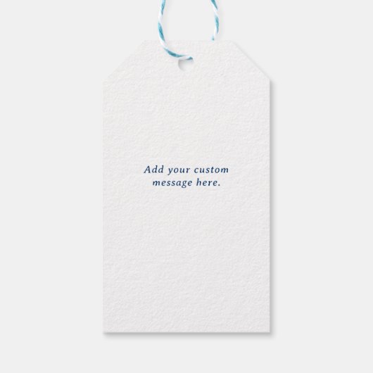 Nautische Oyster Shell Monogram met bruiloft datum Cadeaulabel (Achterkant)