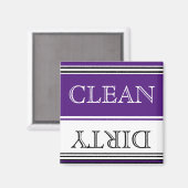 Nautische Paarse wasmachine Dirty Clean Magnet (Voorkant / Achterkant)