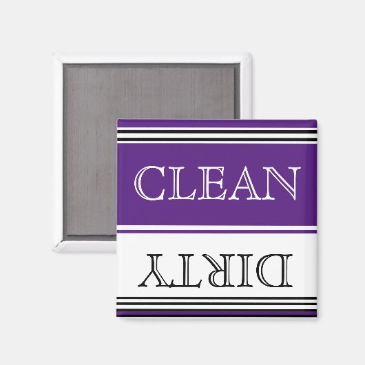 Nautische Paarse wasmachine Dirty Clean Magnet (Voorkant / Achterkant)