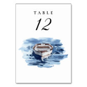 Nautische Paddle Boat Trouwtafel Nummer Kaart (Achterkant)