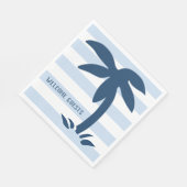 Nautische palmboomstrand welkome gasten servet (Hoek)