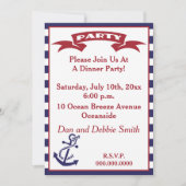 Nautische Partij - Rood, wit en blauw Kaart (Voorkant)