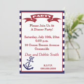 Nautische Partij - Rood, wit en blauw Kaart (Staand voorkant)