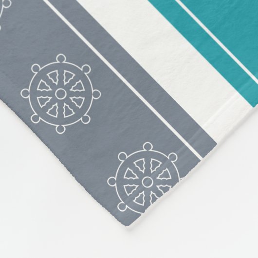 Nautische Patroon Boot Elementen Fleece Deken (Hoek)