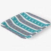 Nautische Patroon Boot Elementen Papieren Bordje (Gebogen)