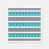 Nautische Patroon Boot Elementen Servet (Voorkant)