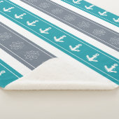 Nautische Patroon Boot Elementen Sherpa Deken (3/4)