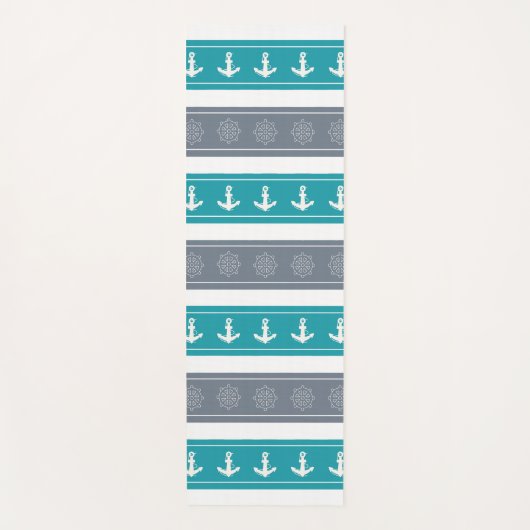 Nautische Patroon Boot Elementen Yogamat (Voorkant)