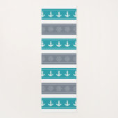 Nautische Patroon Boot Elementen Yogamat (Achterkant)