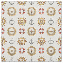 Nautische Patroon stof