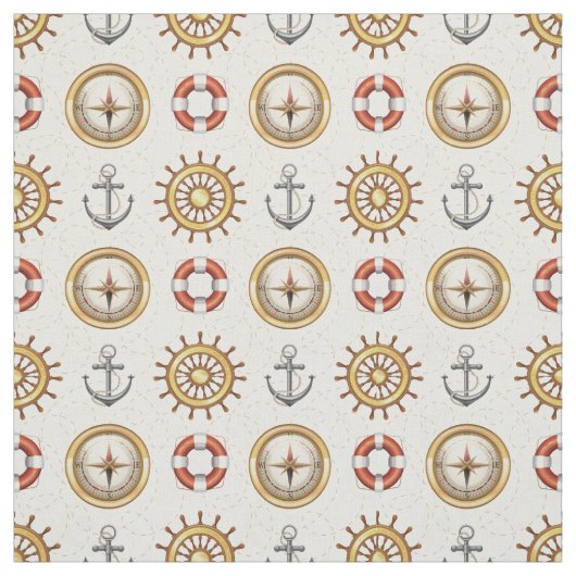 Nautische Patroon stof (Swatch)