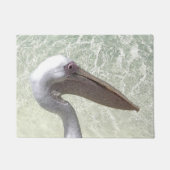 Nautische pelikaan in water Waterverf Deurmat (Voorkant)
