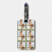  nautische pin-up met gegaufreerd monogram bagagelabel (Achterkant verticaal)