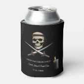 Nautische piratenthema boekanier bachelor / verjaa blikjeskoeler (Blikje Voorkant)