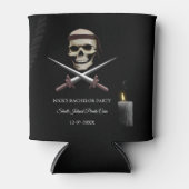 Nautische piratenthema boekanier bachelor / verjaa blikjeskoeler (Voorkant)