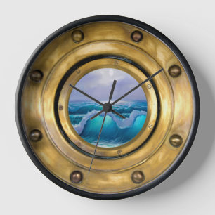 Nautische porthole klok