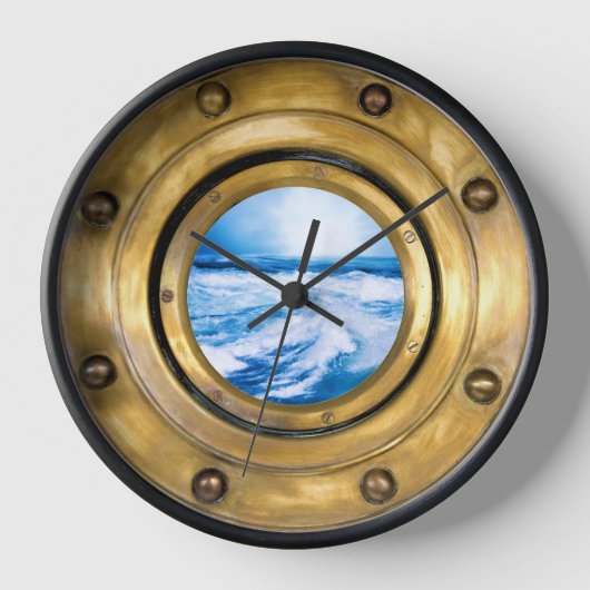 Nautische porthole klok (Voorkant)