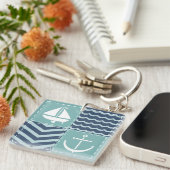 Nautische Quilt Acryl Sleutelhanger (Voorkant Rechts)