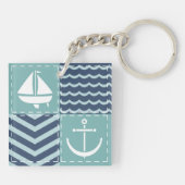 Nautische Quilt Acryl Sleutelhanger (Achterkant)
