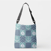 Nautische quilt all-over-print tas (Voorkant)