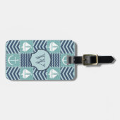 Nautische Quilt Bagagelabel (Voorkant horizontaal)