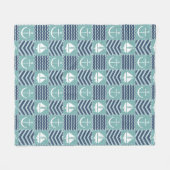 Nautische Quilt Fleece Deken (Voorkant (Horizontaal))