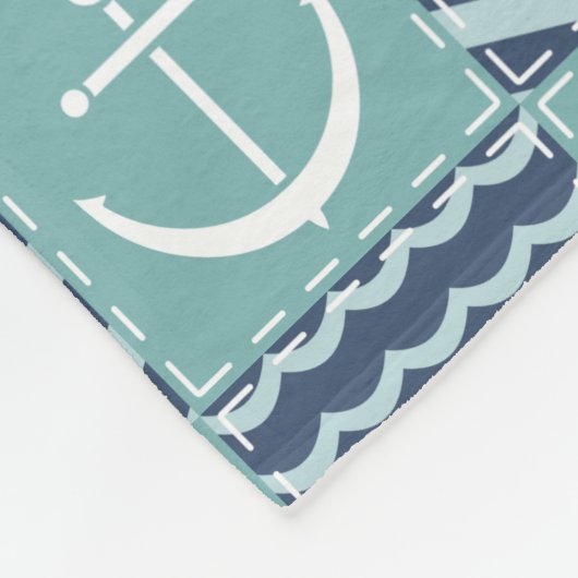 Nautische Quilt Fleece Deken (Hoek)