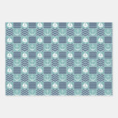 Nautische Quilt Inpakpapier Set Vel (Voorkant)