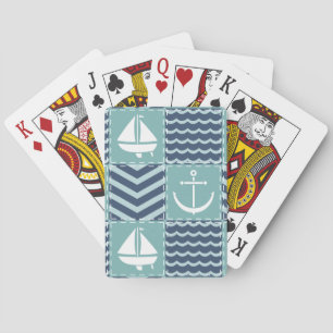 Nautische Quilt klassieke speelkaarten