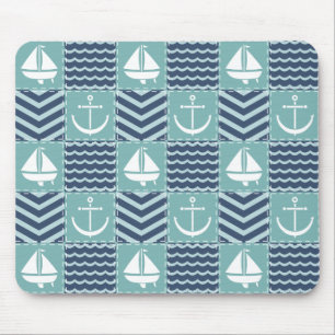 Nautische Quilt Mousepad Muismat