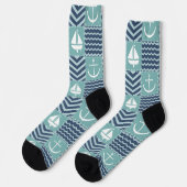 Nautische quilt sokken (Links)