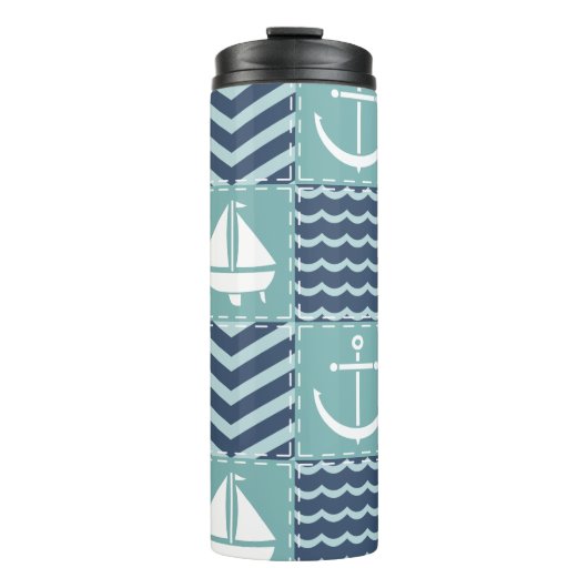 Nautische Quilt Thermosbeker (Voorkant)