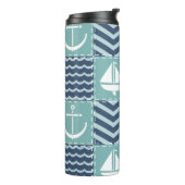 Nautische Quilt Thermosbeker (Gedraaid links)