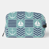 Nautische quilt toilettasje (Achterkant)