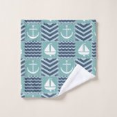 Nautische Quilt Towel Set Bad Handdoek (Wasdoekje)