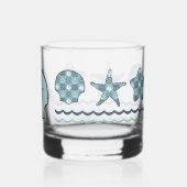 Nautische quilt whisky glas (Achterkant)