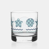 Nautische quilt whisky glas (Rechts)