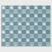 Nautische Quilt Wrapping Papier (Vlak)