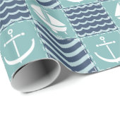 Nautische Quilt Wrapping Papier (Rol Hoek)