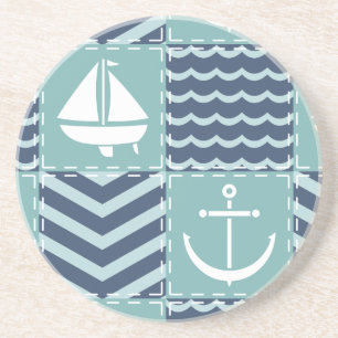 Nautische Quilt Zandsteen Onderzetter