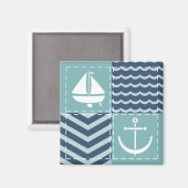 Nautische quiltmagneet magneet (Voorkant / Achterkant)